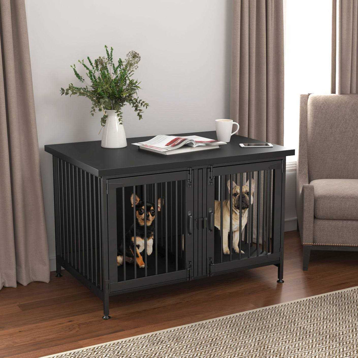 Double Dog Crate with Divider Z940330