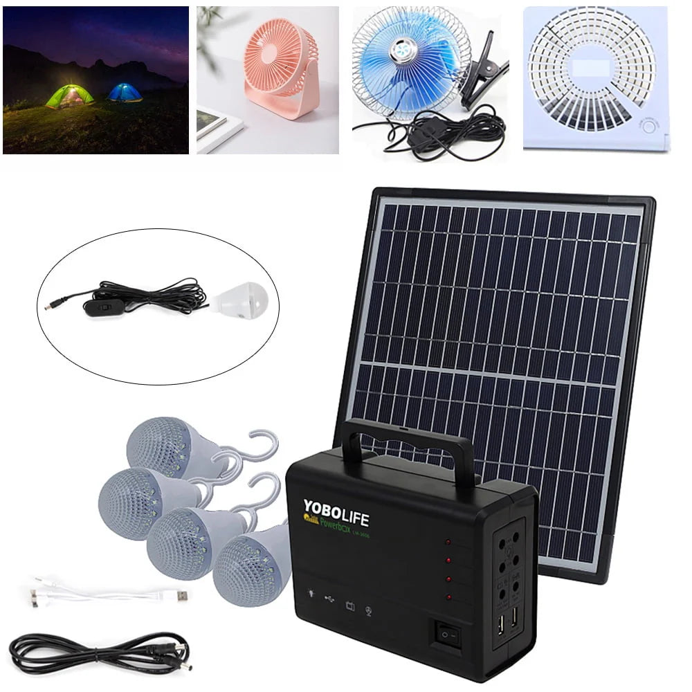 Portable Solar Panel Power Generator Kit with USB Charger Q102678
