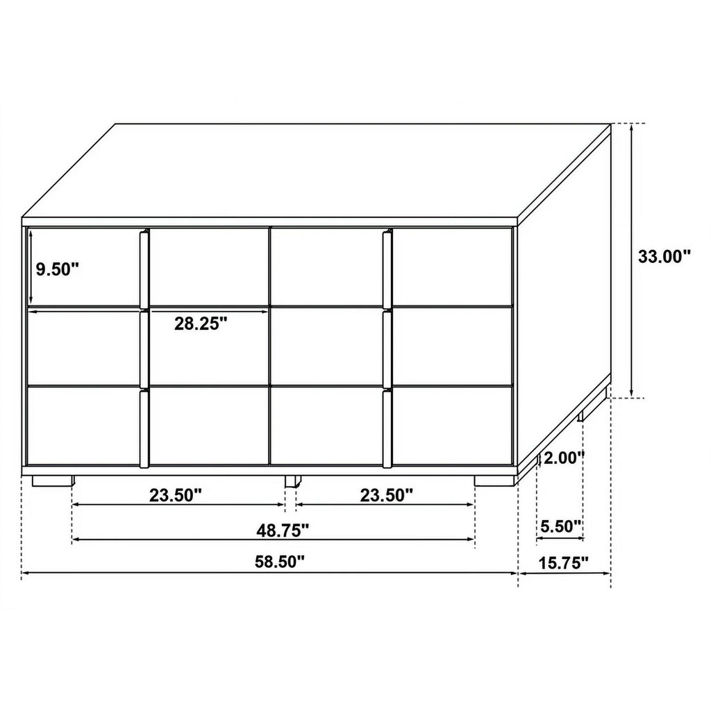 5 Piece Contemporary Wood Eastern King Bedroom Set H769