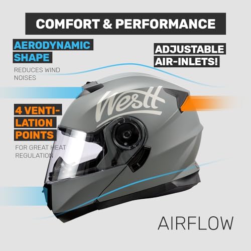 Modular Full Face Motorcycle Helmet with Flip up Dual Visor V918314