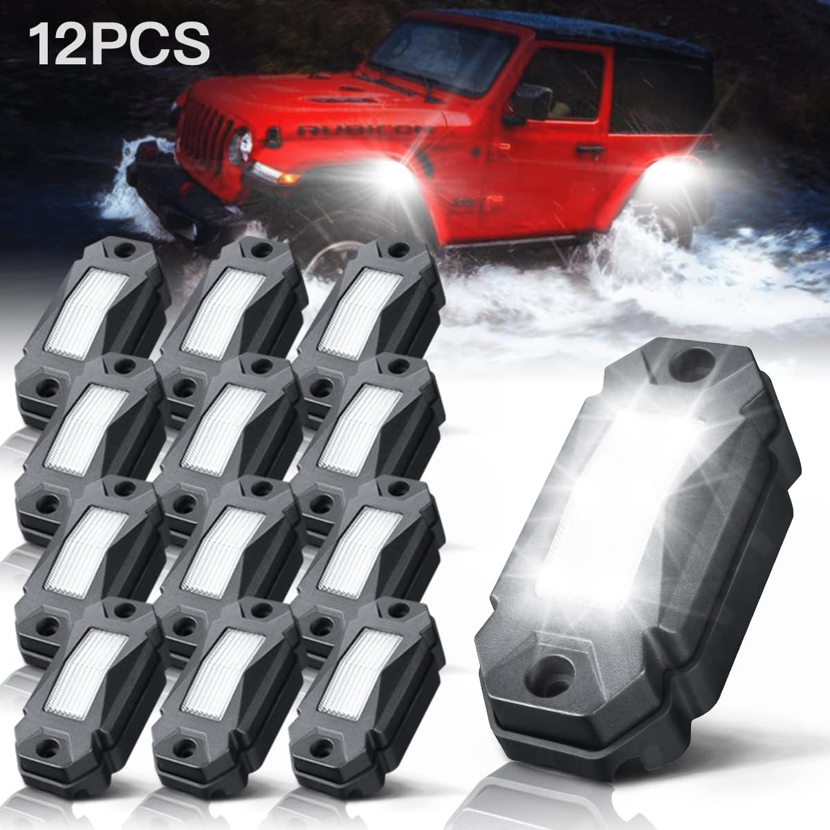 White 20 Pods LED Rock Lights R41858