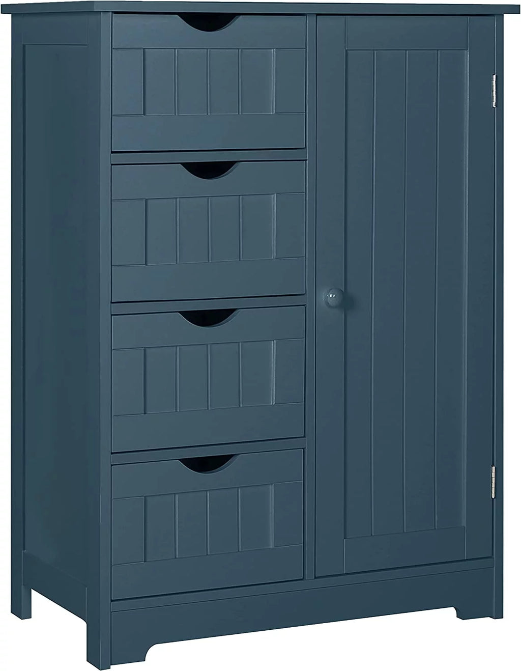 Blue 4 Drawer Storage Cabinet with Cupboard E145