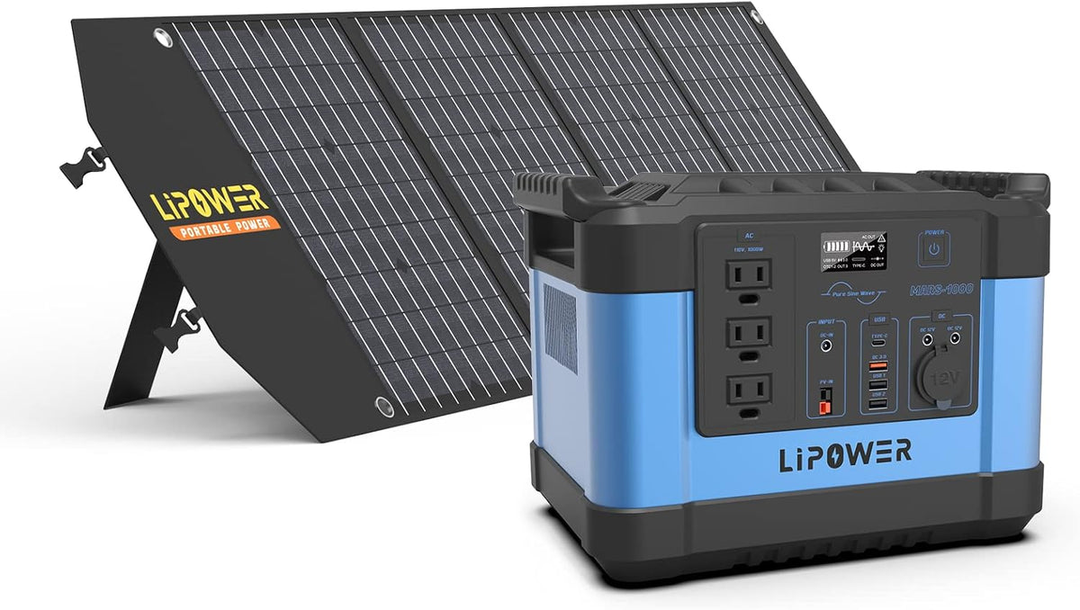 Solar Generator, Portable Power Station with 2 Solar Panel P236491