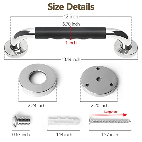 32 Inch Anti Slip Grab Bars, 2 Pack Y18313
