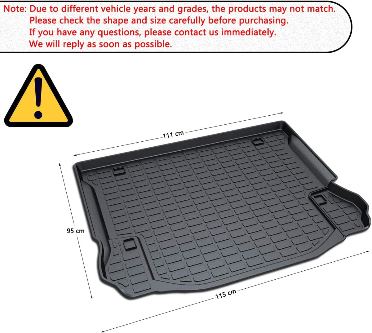All Weather 3D TPO Waterproof Cargo Tray Trunk Mat J45265