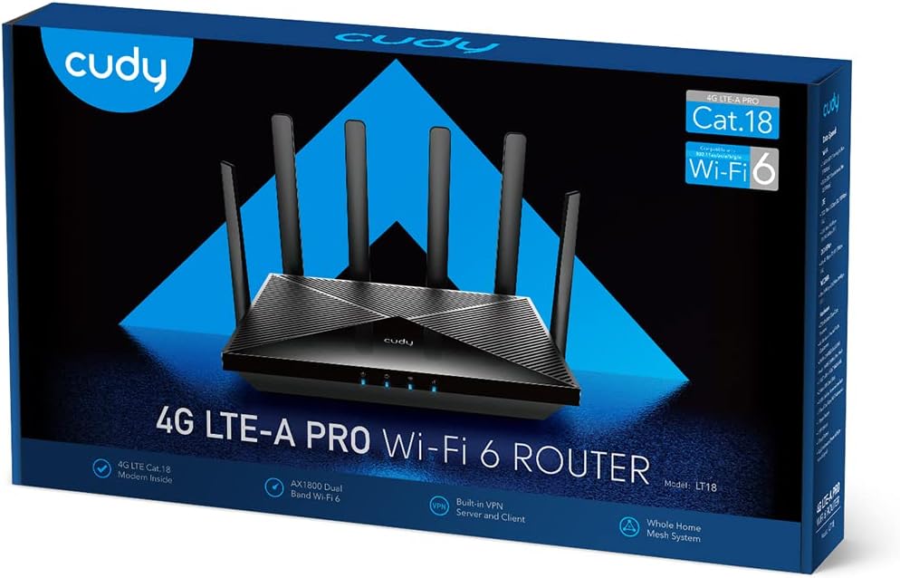 4G LTE WiFi 6 Router with Dual SIM Y94304