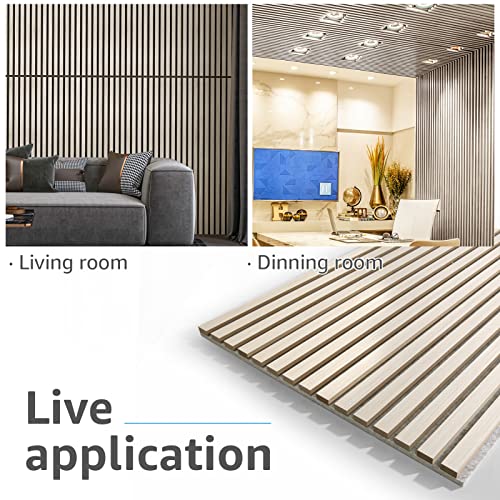 White Elm 3D Fluted Acoustic Panel C40441