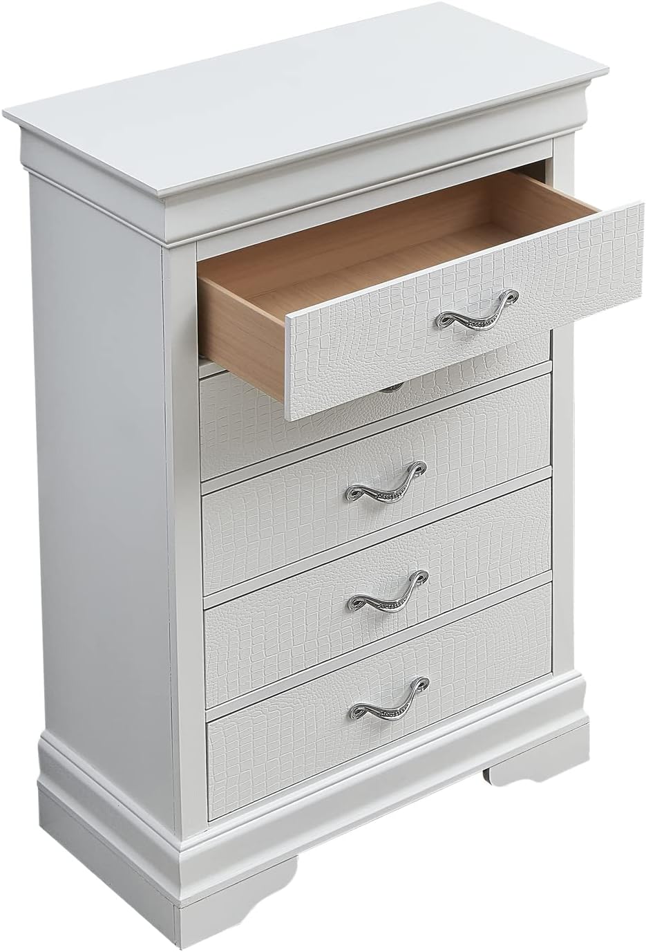 5 Drawer Chest in Pearl White F23423