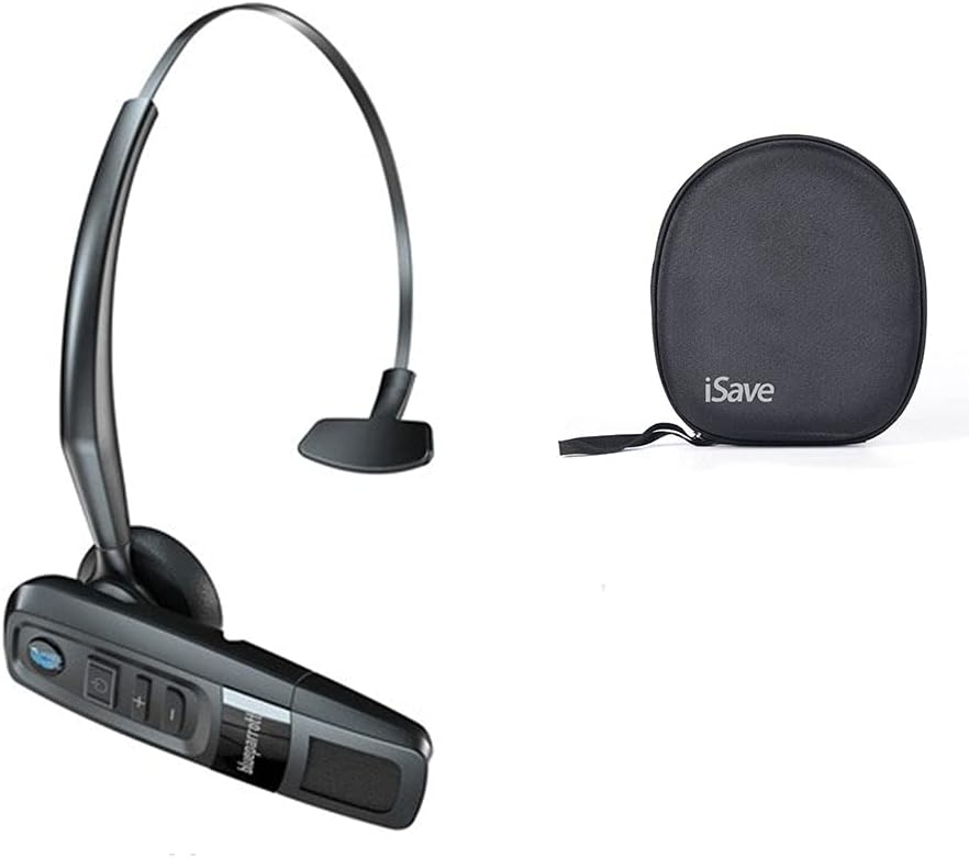Noise Cancelling Wireless Bluetooth Headset with Carrying Case B7146