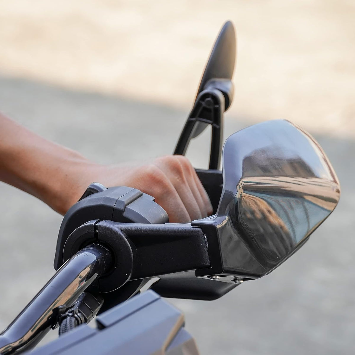 Black Plastic Handguards Wind Deflector Kit 2PCS Q13490