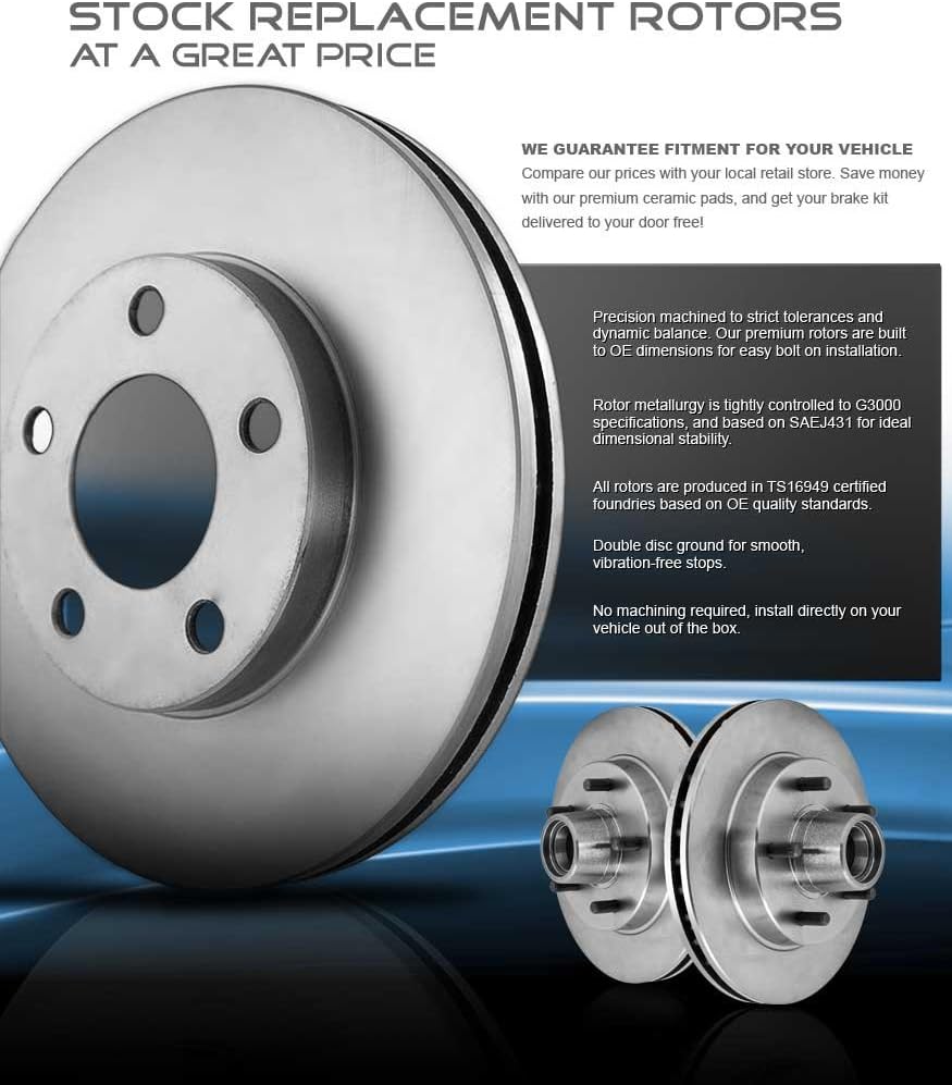 Brake Rotors + Ceramic Pads + Clips E3864