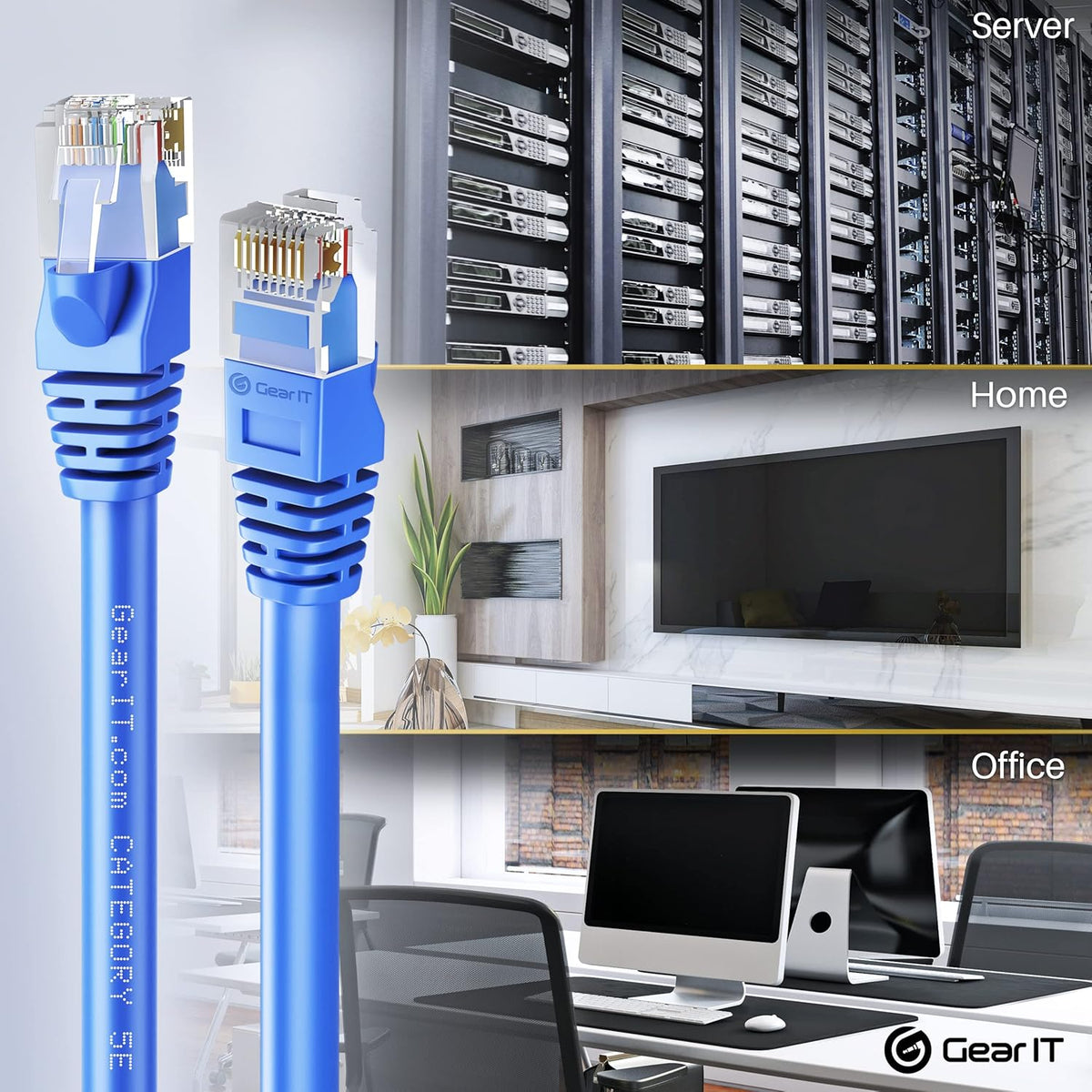 Cat5e Ethernet Patch Cable 1 Foot Blue F445