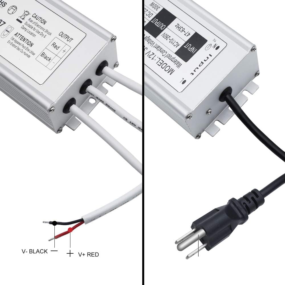 Waterproof IP67 LED Power Supply 300W 110V AC to 12V DC D494