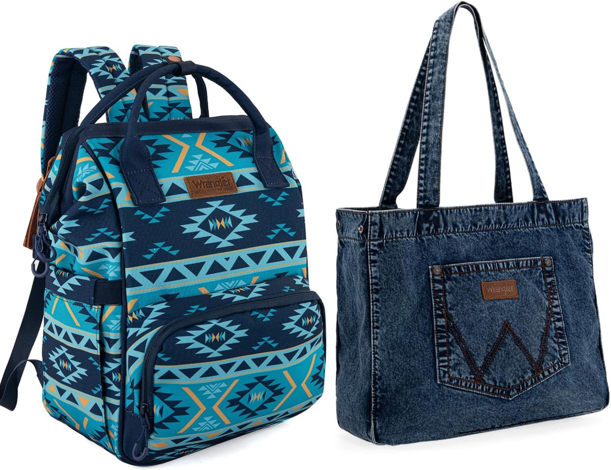 Denim Backpack and Tote Purses G3795