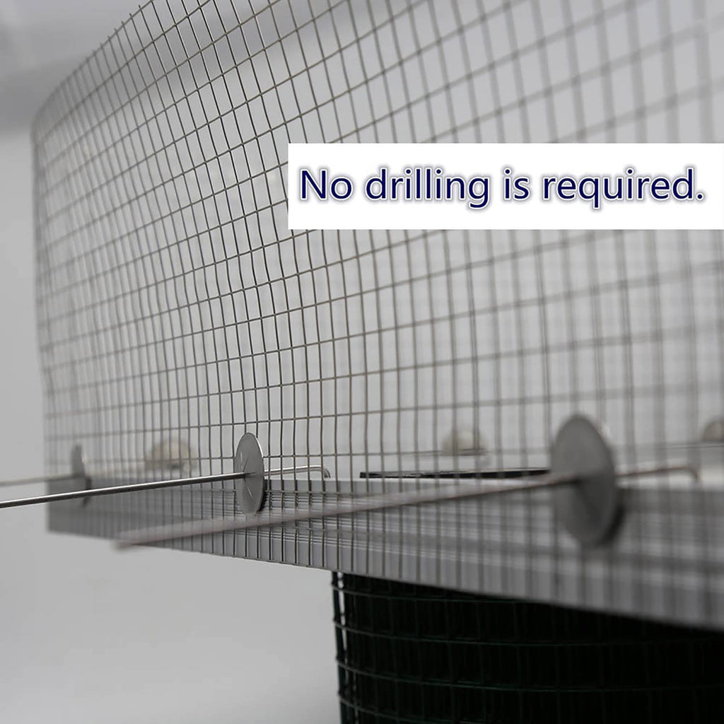 SS304 Stainless Steel Critter Guard 6in x 100ft with 100 Fastener Clips O8874