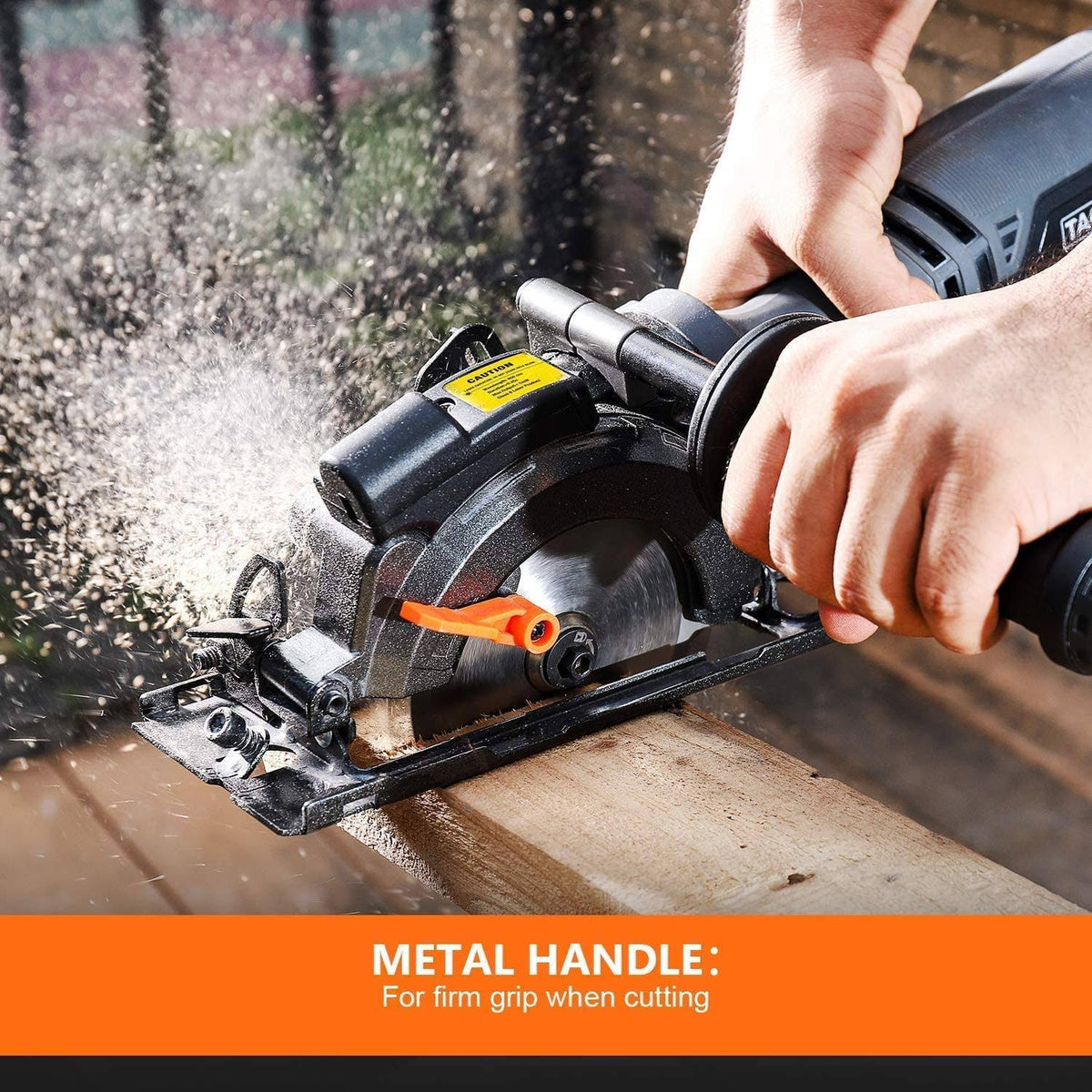 Circular Saw with Metal Handle, 6 Blades, Laser Guide V220578