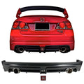 06-11 Civic 4Dr Rear Diffuser Twin Outlet with Red 3rd Brake Light L7175