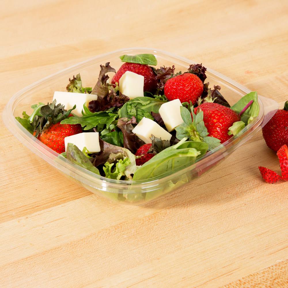 Clear 32 oz Plastic Square Bowl R939623