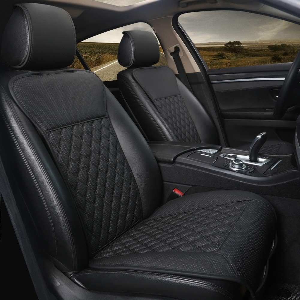Black 1 Pair Car Seat Covers with Backrest X72347