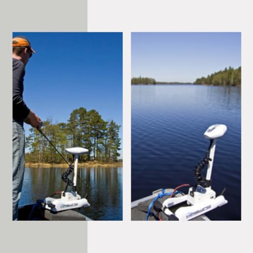 12V 55LB 48 Inch Shaft Bow Mount Electric Trolling Motor with Remote Control I51384