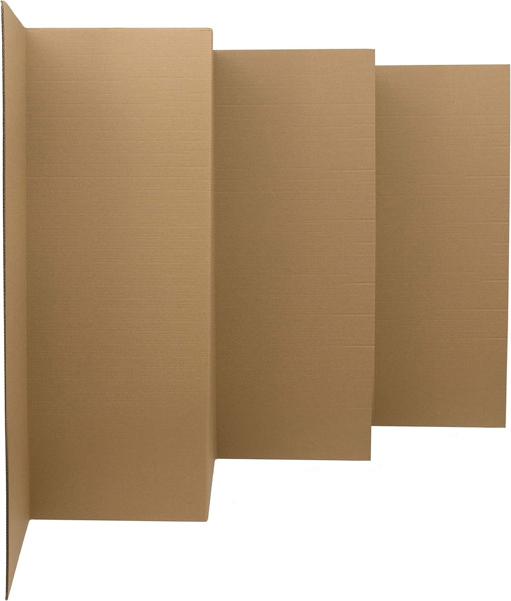 3 ft. Tall Brown 3 Panels Room Divider J83723