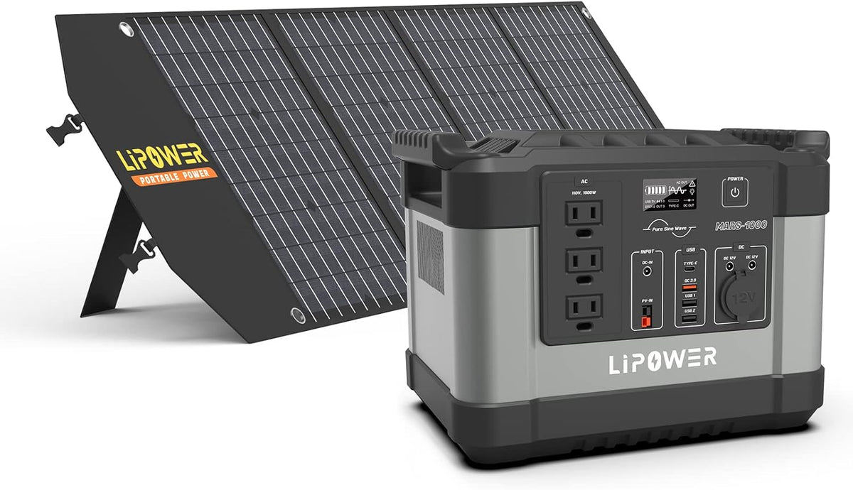 Solar Generator, Portable Power Station with 2 Solar Panel P236491