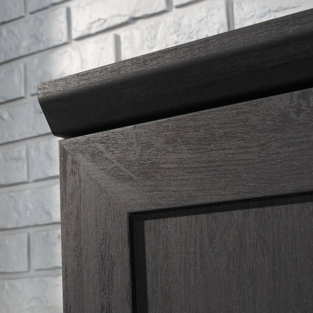 Engineered Wood Single Door Pantry in Raven Oak Finish G516861