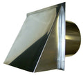 Stainless Steel 5 inch Round Wall Vent Cap with Screen O129287