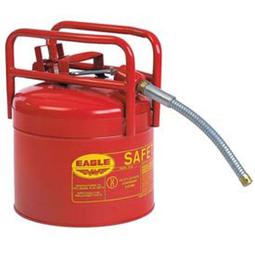 5 Gallon Red Galvanized Steel Safety Can N364