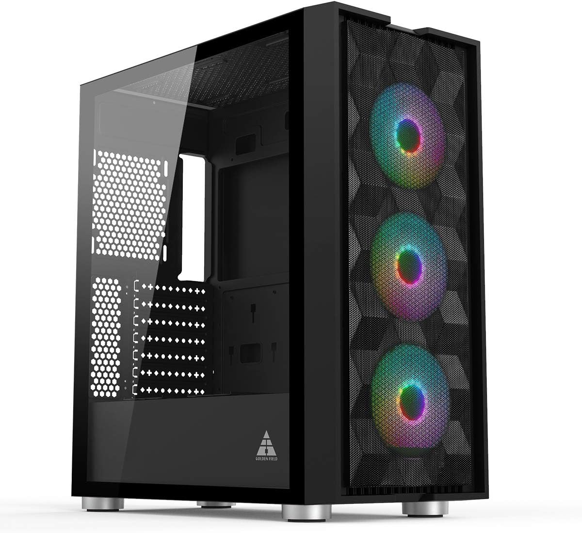 Mint Green Computer Case Mid Tower with LED Fans Q27200