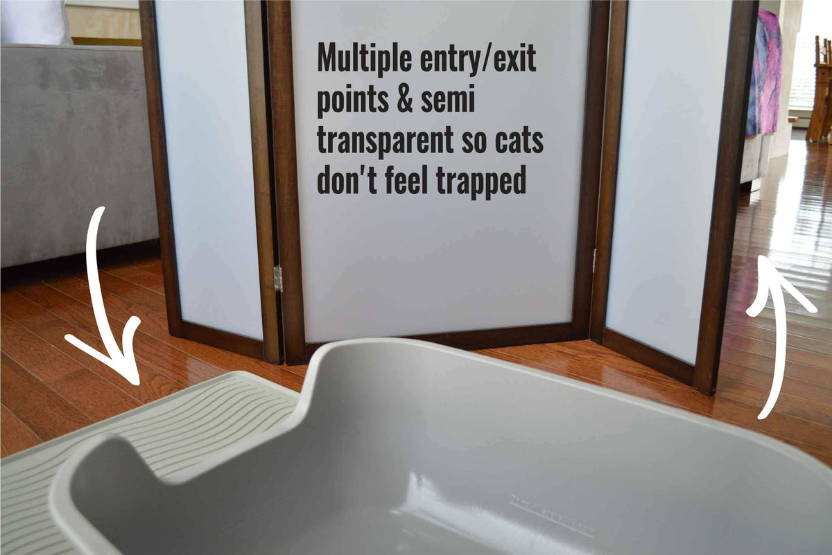 Cloud White Litter Box Privacy Screen S7241