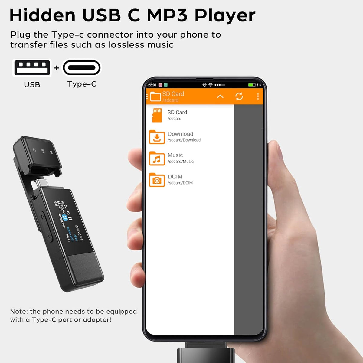 64GB Bluetooth MP3 Player with FM Radio, Black N1184