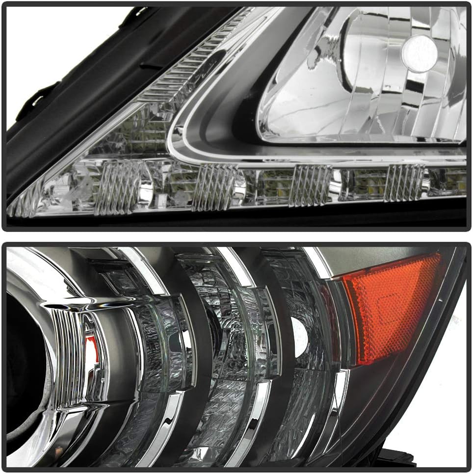 For 2013-2015 Lexus ES350 ES300h Halogen Model LED DRL Projector Headlights Headlamps Assembly Left+Right J6362
