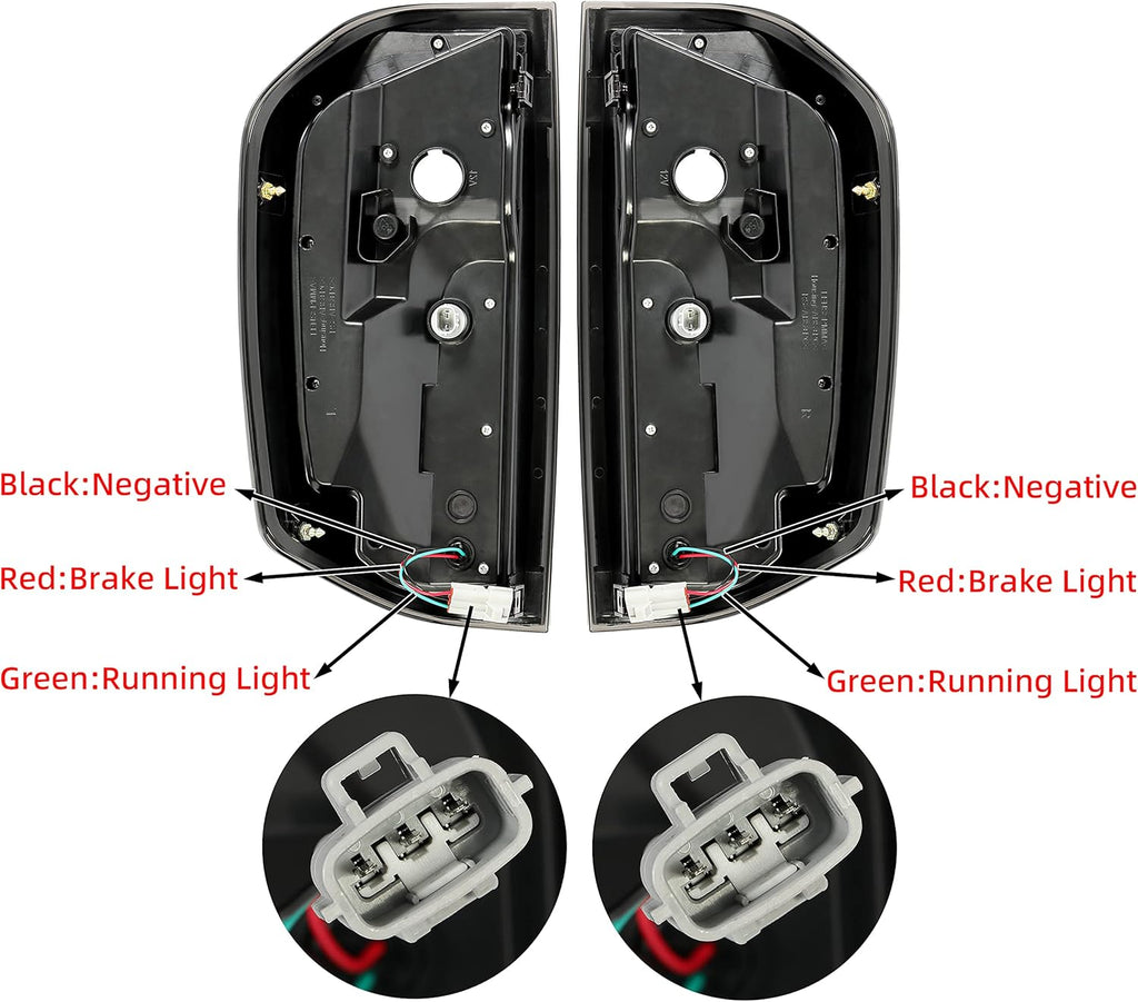 LED Tail Lights Black Smoke Pair Z7135