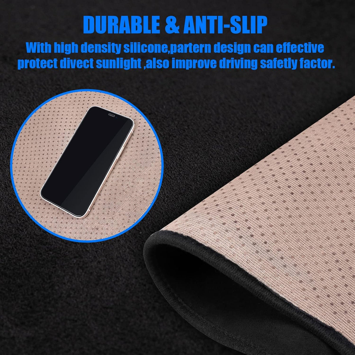 Black Nonslip Dashboard Cover Mat P89067