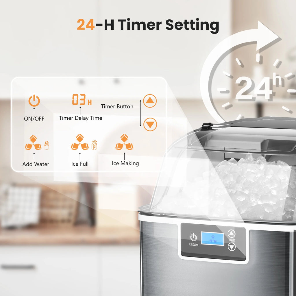Silver Countertop Ice Maker Y9361