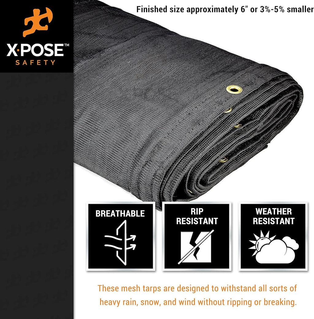 Heavy Duty Black Mesh Tarp 12' x 26' T229462