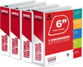 4 Pack 6 Inch Capacity D Ring Binder with Pockets White M9866
