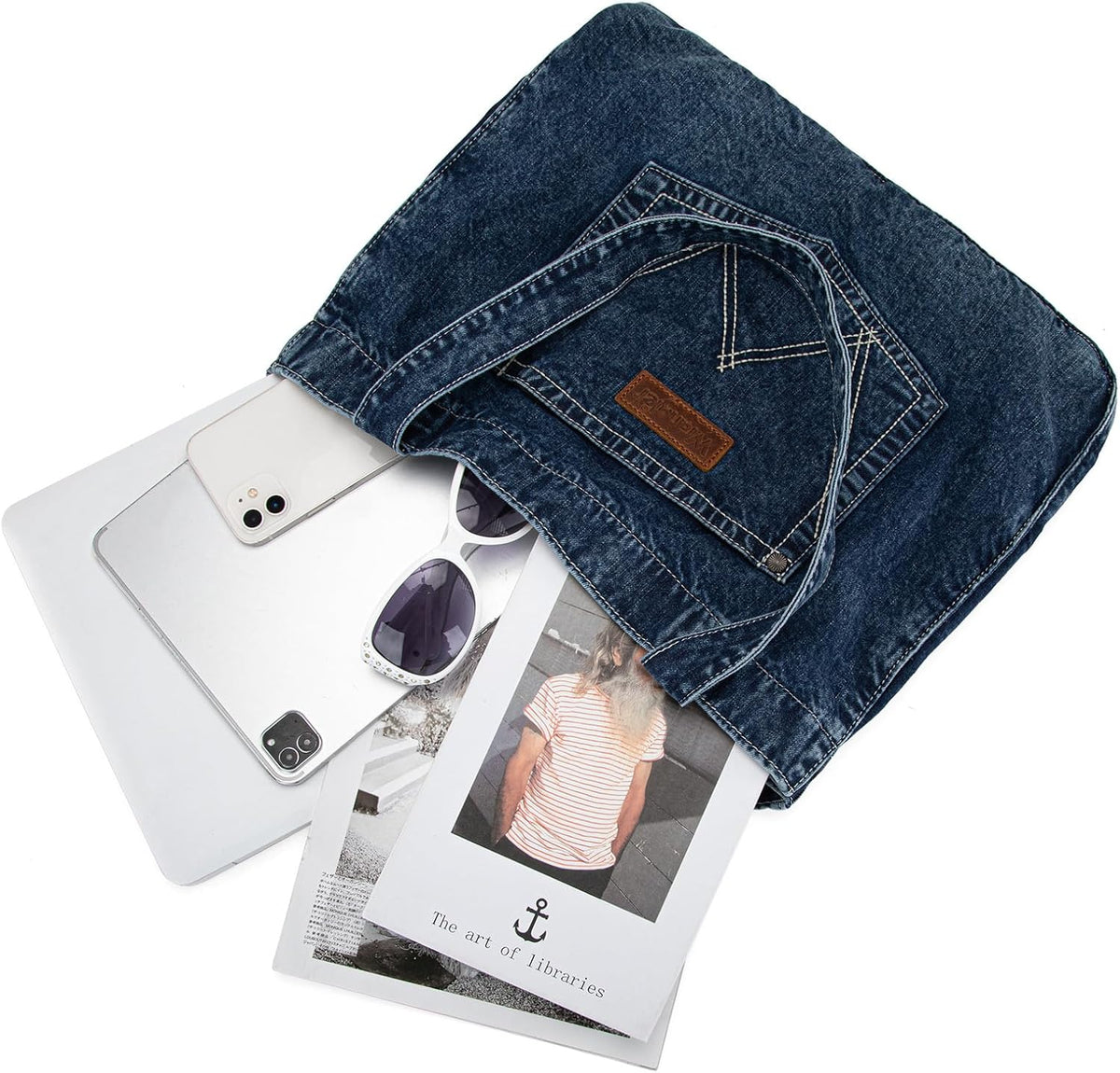 Denim Backpack and Tote Purses G3795