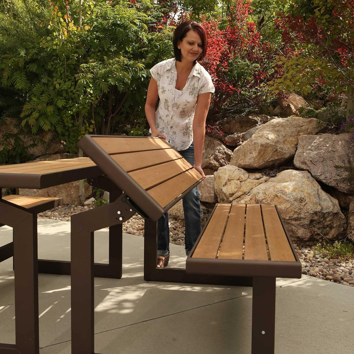 Convertible Bench Table Bundle with 2 Benches V31419