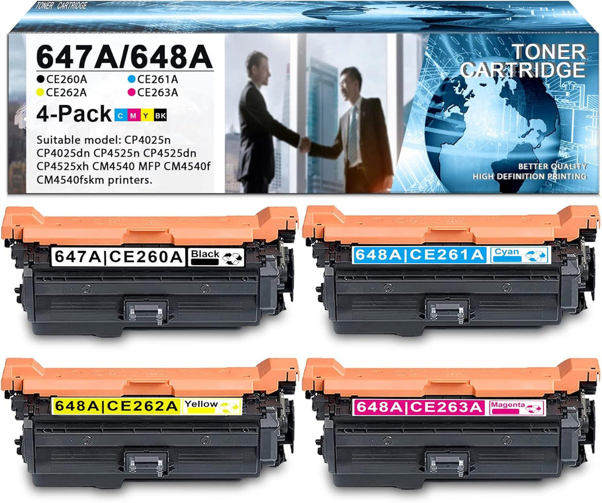 4 Pack Compatible Remanufactured Toner Cartridge Replacement K525534