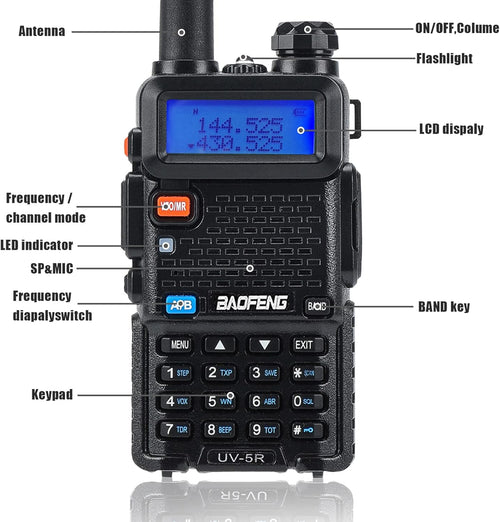 2 Pcs Dual Band Amateur Radio VHF/UHF Walkie Talkie J189063