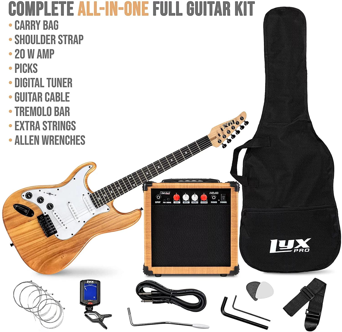 Natural 39” Left Handed Electric Guitar O917