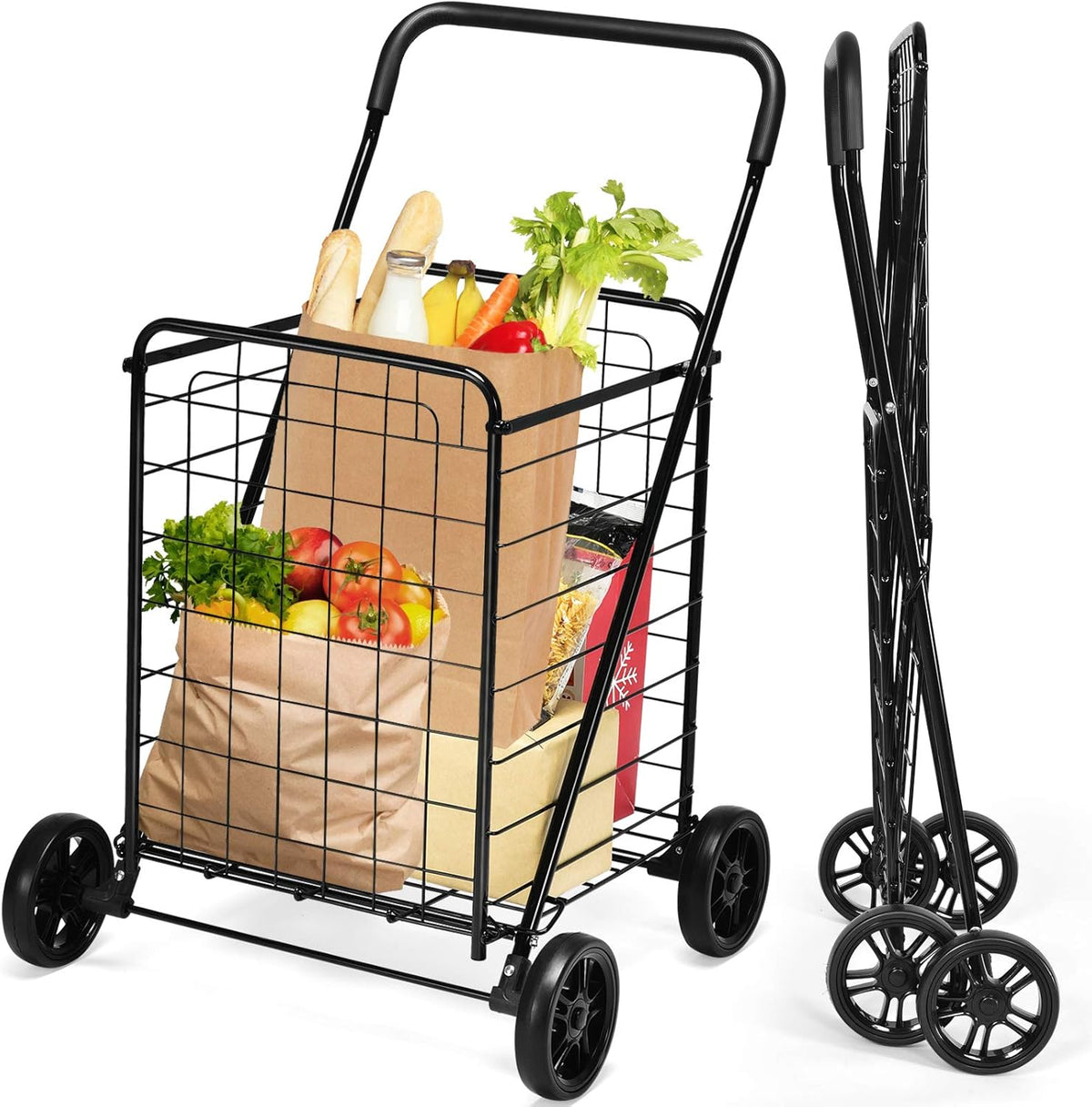 Folding Light Weight Utility Cart with Wheels X579116
