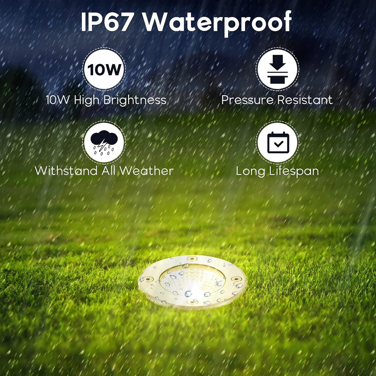 10W RGBW LED Landscape Lights IP67 Waterproof 10 Pack W5711