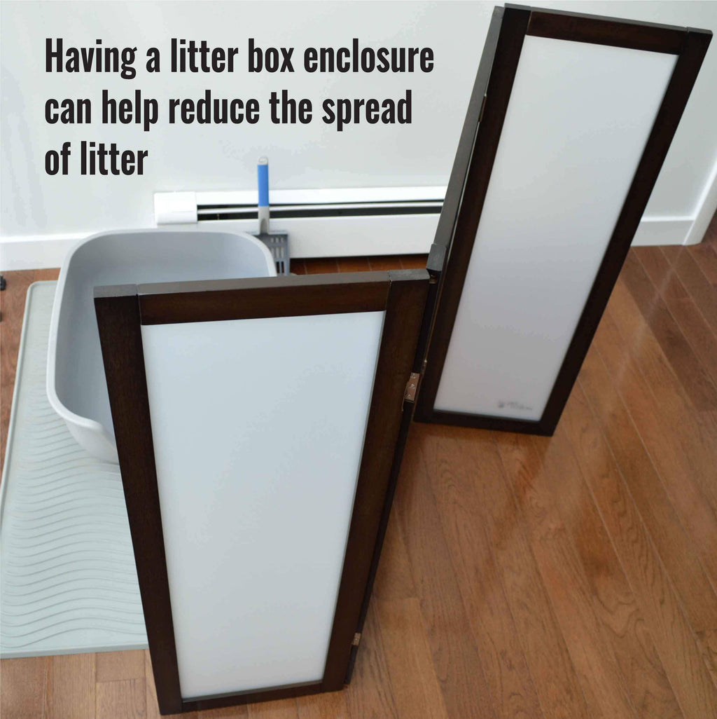 Cloud White Litter Box Privacy Screen S7241