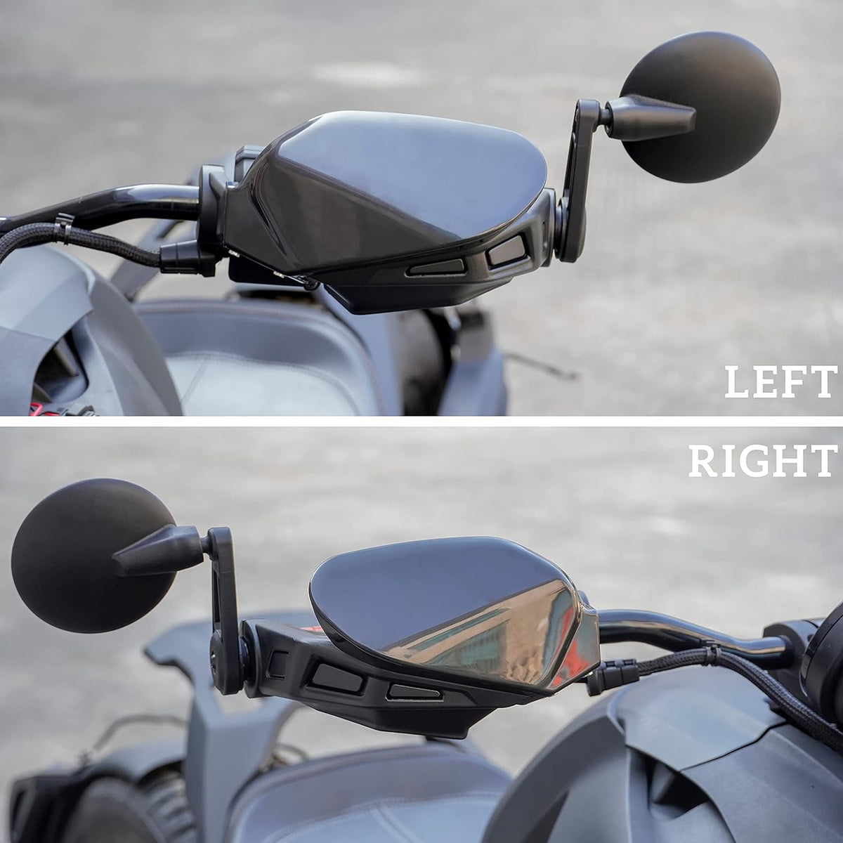 Black Plastic Handguards Wind Deflector Kit 2PCS Q13490