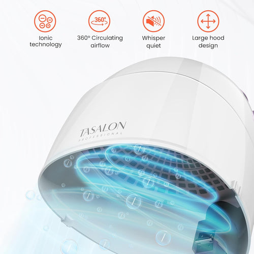 1875W Ionic Hooded Hair Dryer with 3 Heating Settings J92896