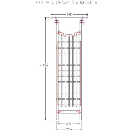Wood Pergola Arbor V375