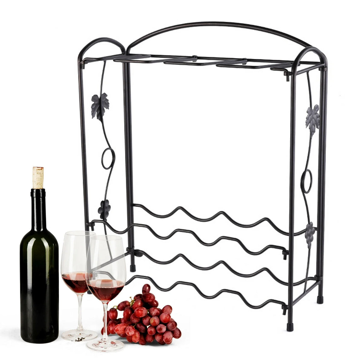 2-Tier 8 Bottles Stackable Wine Rack Y834